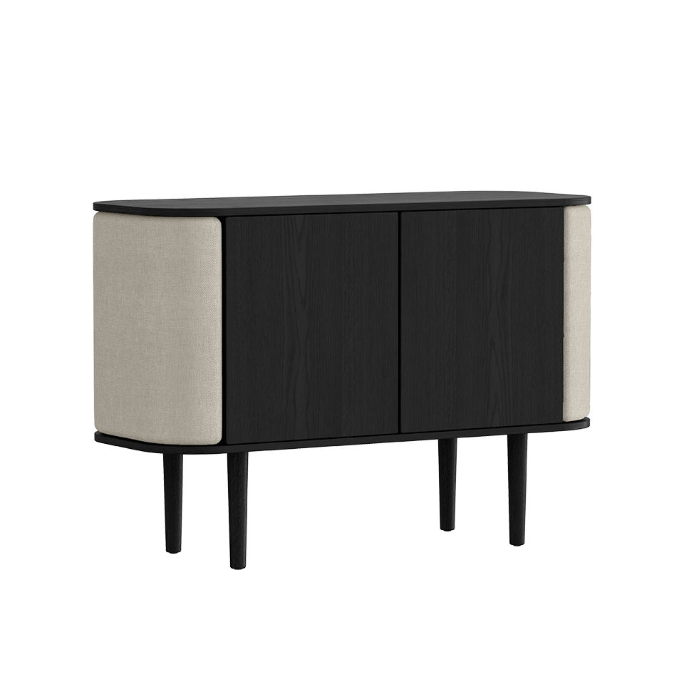 Umage 5106C709-02 Treasures 2-door Cabinet in Black Oak with White Sands