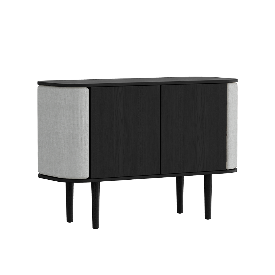 Umage 5106C709-03 Treasures 2-door Cabinet in Black Oak with Sterling
