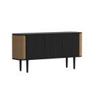 Umage 5107C709-01 Treasures 3-door Cabinet in Black Oak with Sugar Brown