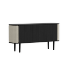 Umage 5107C709-02 Treasures 3-door Cabinet in Black Oak with White Sands