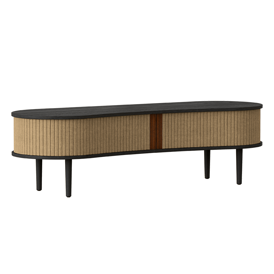 Umage 5112C707-01 Audacious TV Bench in Black with Sugar Brown doors