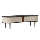 Umage 5112C707-02 Audacious TV Bench in Black with White Sands doors