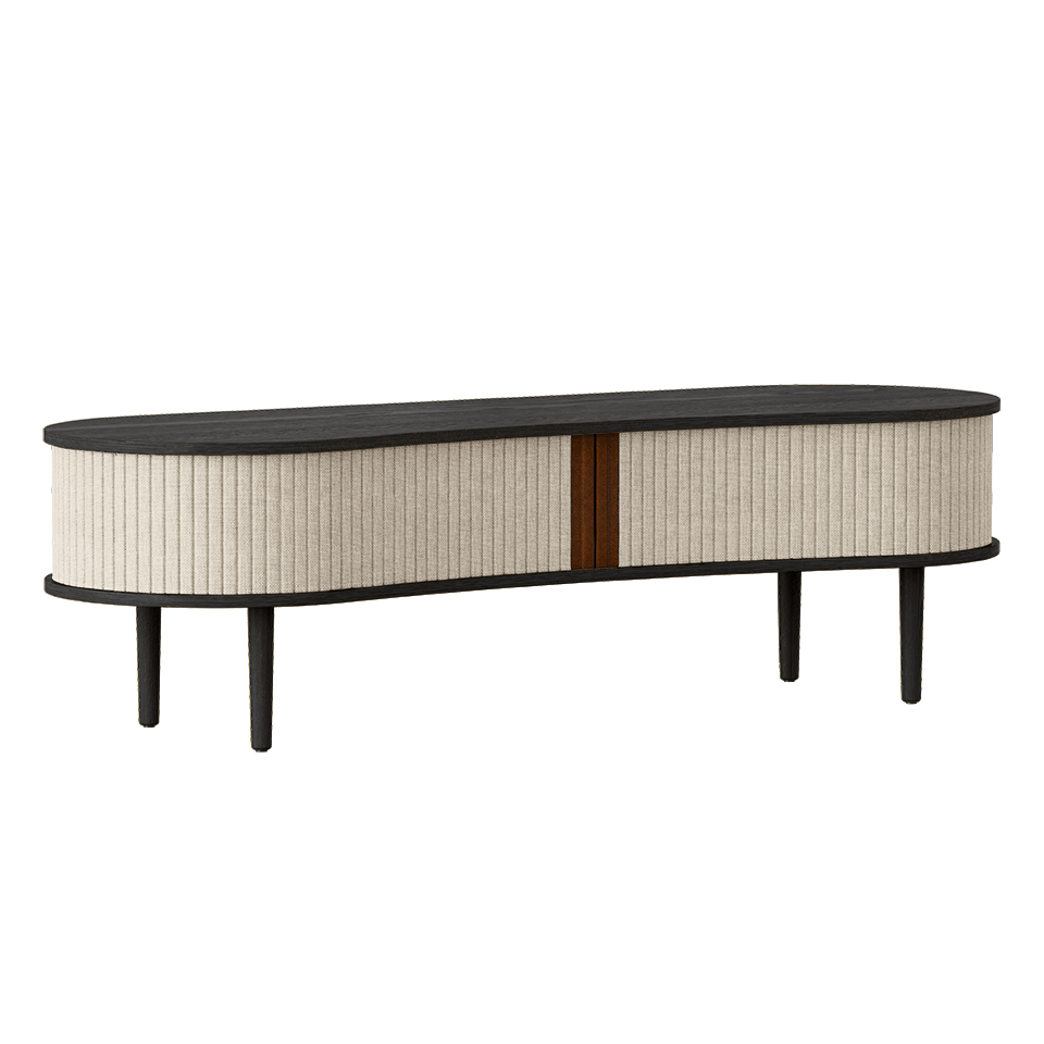 Umage 5112C707-02 Audacious TV Bench in Black with White Sands doors