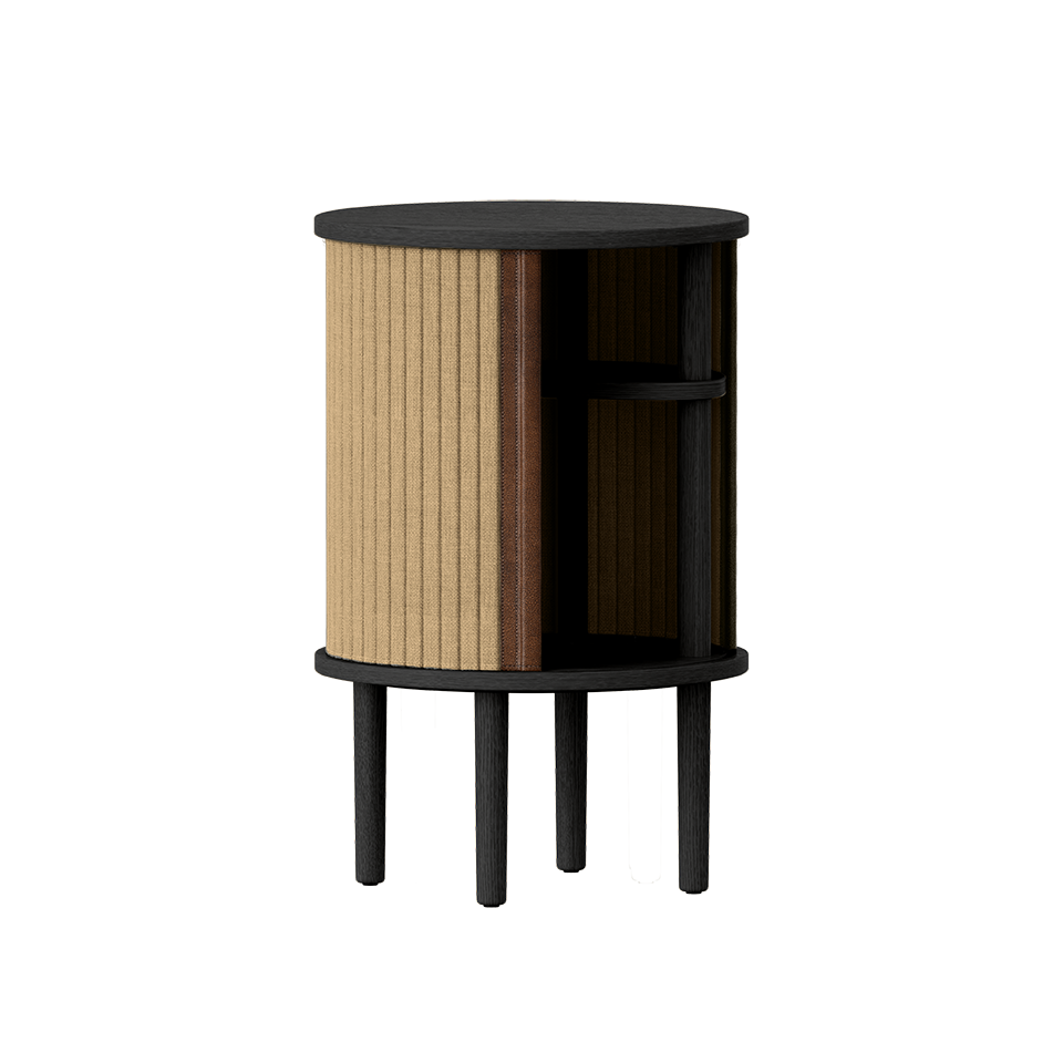 Umage 5113C708-01 Audacious Side Table in Black with Sugar Brown doors