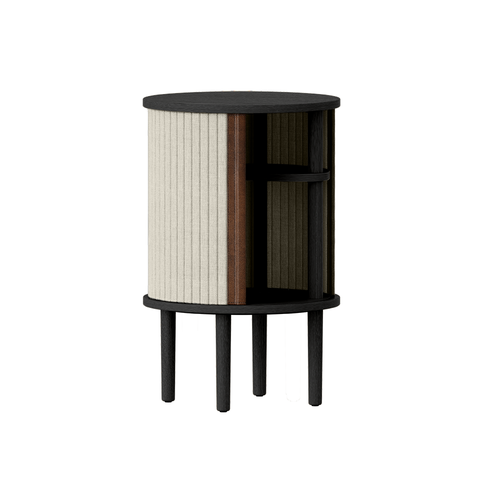 Umage 5113C708-02 Audacious Side Table in Black with White Sands doors