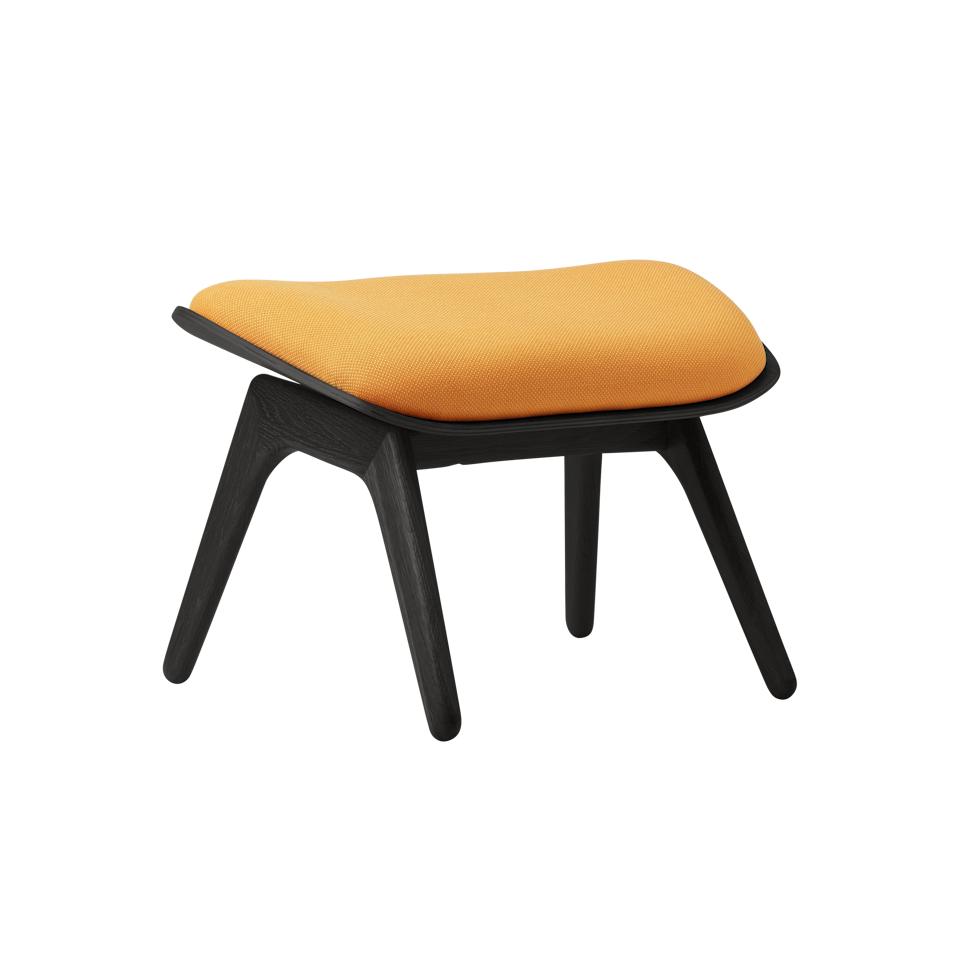 Umage 5116NC705-06 The Reader Ottoman in Black Oak with Tangerine