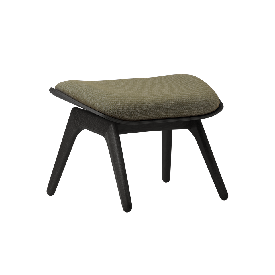 Umage 5116NC705-12 The Reader Ottoman in Black Oak with Morning Meadows