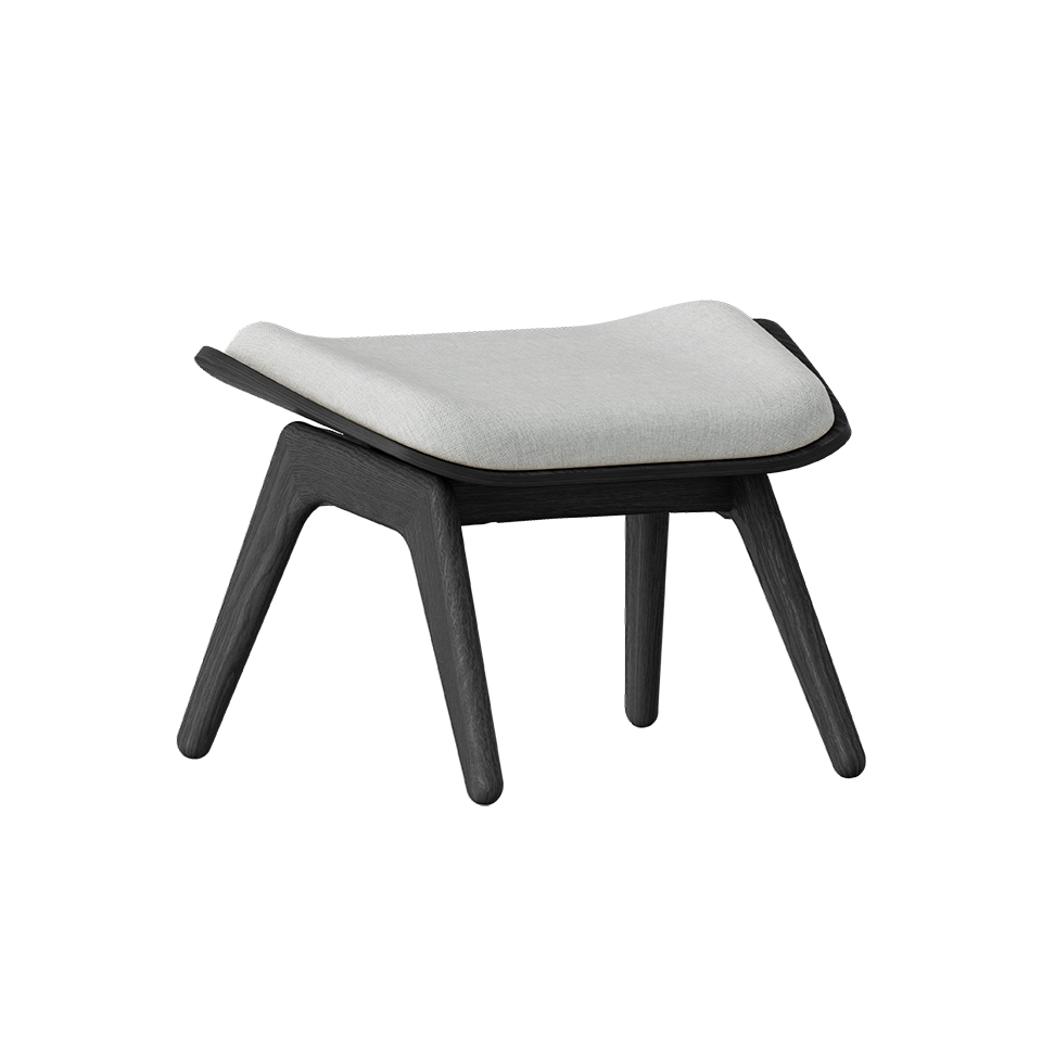 Umage 5116NC705-03 The Reader Ottoman in Black Oak with Sterling