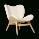 Umage 5501C5501-7 A Conversation Piece Lounge Chair, Low in Oak and Teddy White