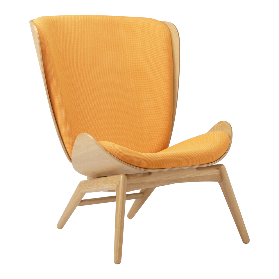 Umage 5502C702-06 The Reader Wing Chair in Oak with Tangerine