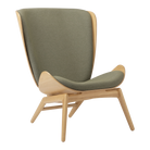 Umage 5502C702-12 The Reader Wing Chair in Oak with Morning Meadows