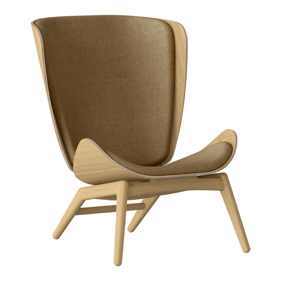 Umage 5502C702-01 The Reader Wing Chair in Oak with Sugar Brown