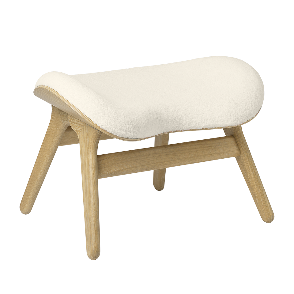 Umage 5573C5573-6 A Conversation Piece Ottoman in Oak with Teddy White