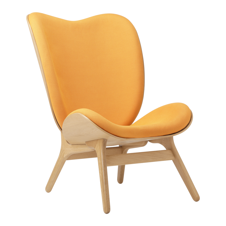 Umage 5577C704-06 A Conversation Piece Lounge Chair Tall in Oak with Tangerine