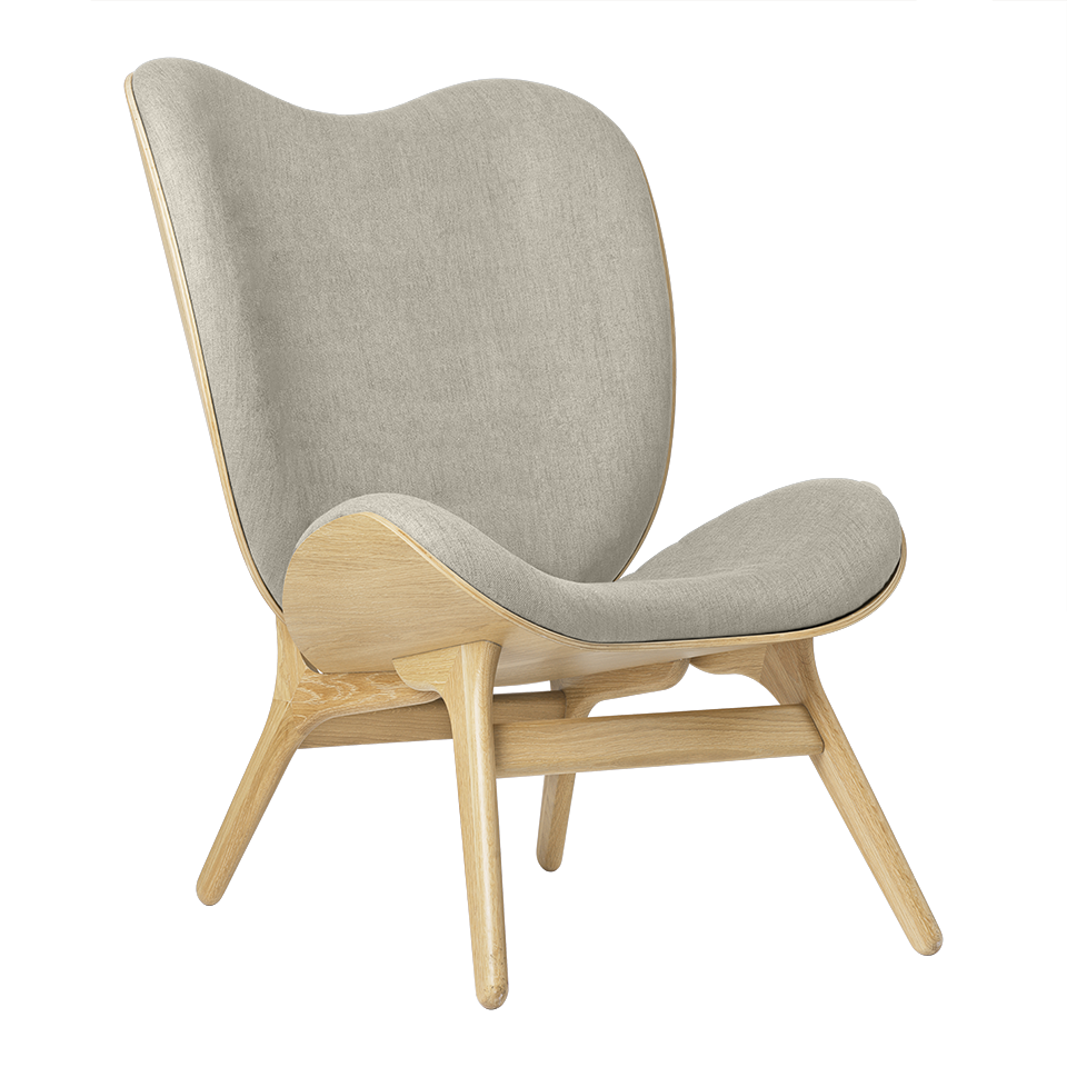 Umage 5577C704-02 A Conversation Piece Lounge Chair Tall in Oak with White Sands