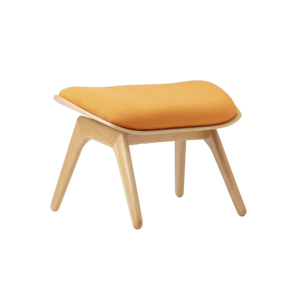 Umage 5583NC705-06 The Reader Ottoman in Oak with Tangerine