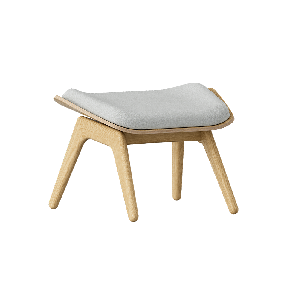 Umage 5583NC705-03 The Reader Ottoman in Oak with Sterling