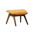Umage 5588NC705-06 The Reader Ottoman in Dark Oak with Tangerine