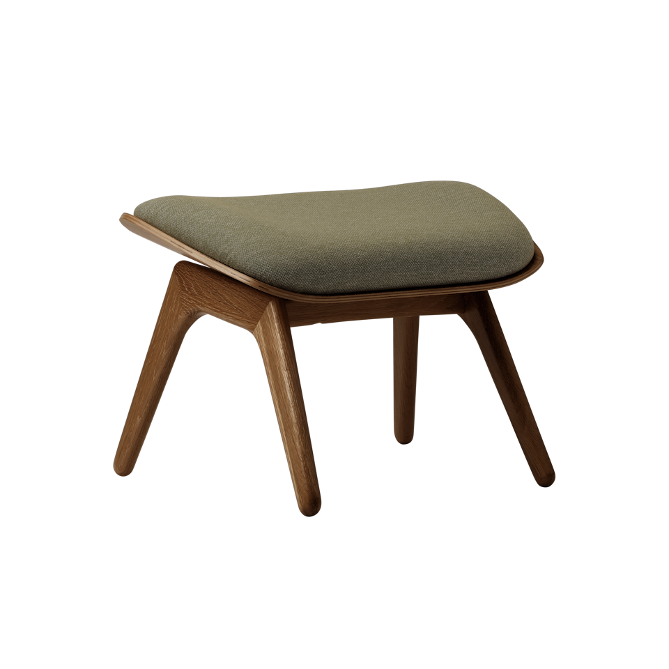Umage 5588NC705-12 The Reader Ottoman in Dark Oak with Morning Meadows