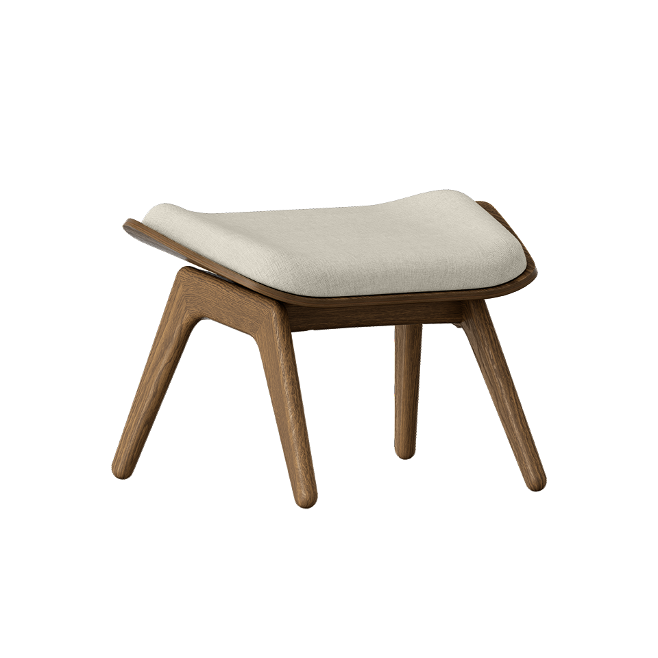 Umage 5588NC705-02 The Reader Ottoman in Dark Oak with White Sands