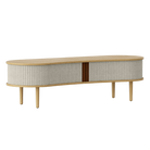 Umage 5601C707-02 Audacious TV Bench in Oak with White Sands doors
