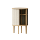 Umage 5603C708-02 Audacious Side Table in Oak with White Sands doors