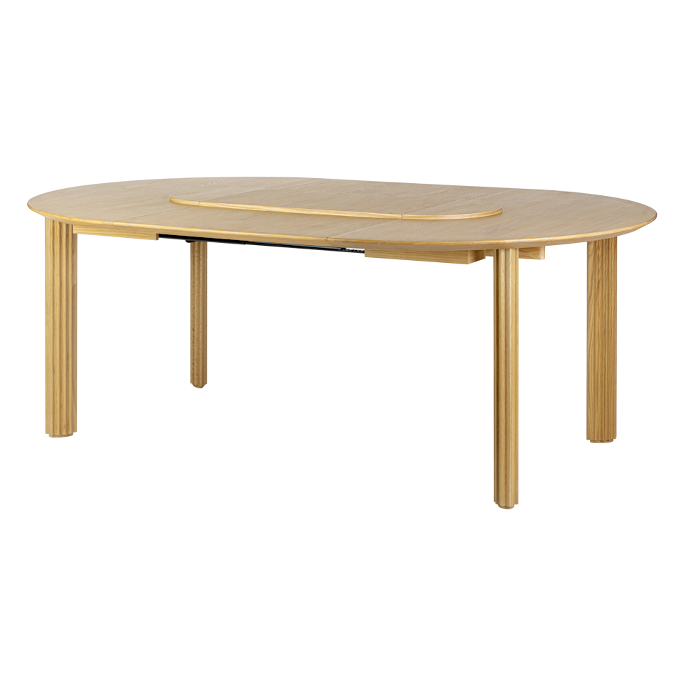 Umage 5657C5657-1 Comfort Circle Dining Table with extension in Oak / Rippled