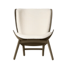 Umage 5701C5502-7 The Reader Wing Chair in Dark Oak with Teddy White