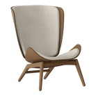 Umage 5701C702-02 The Reader Wing Chair in Dark Oak with White Sands