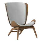 Umage 5701C702-03 The Reader Wing Chair in Dark Oak with Sterling