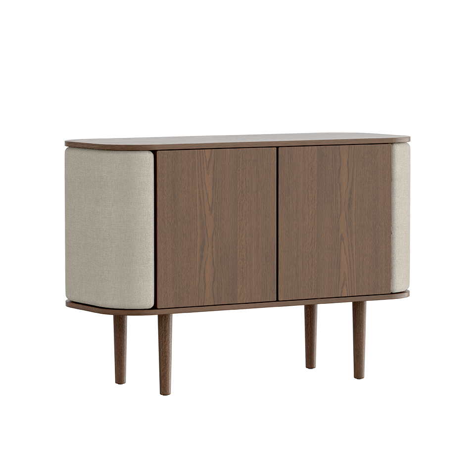 Umage 5774C711-02 Treasures 2-door Cabinet in Dark Oak with White Sands
