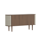 Umage 5775C711-02 Treasures 3-door Cabinet in Dark Oak with White Sands
