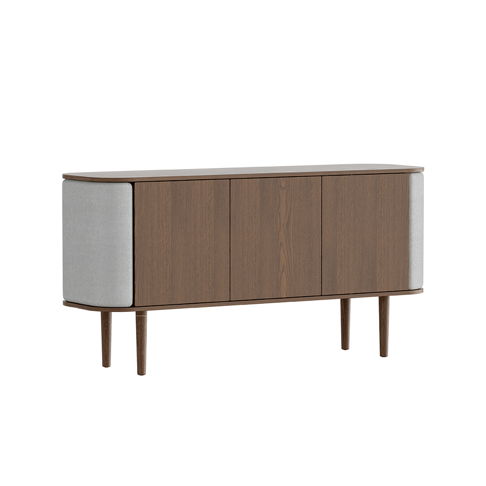 Umage 5775C711-03 Treasures 3-door Cabinet in Dark Oak with Sterling