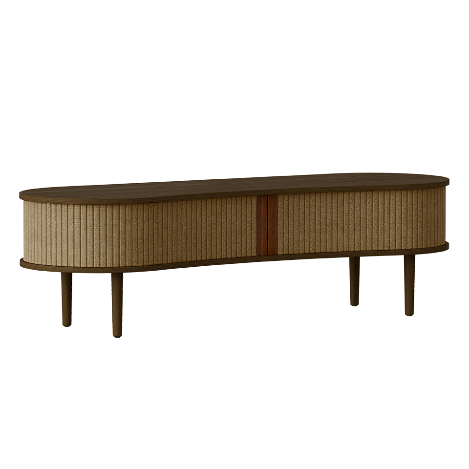 Umage 5801C707-01 Audacious TV Bench in Dark Oak with Sugar Brown doors