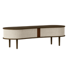 Umage 5801C707-02 Audacious TV Bench in Dark Oak with White Sands doors