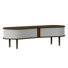 Umage 5801C707-03 Audacious TV Bench in Dark Oak with Sterling doors