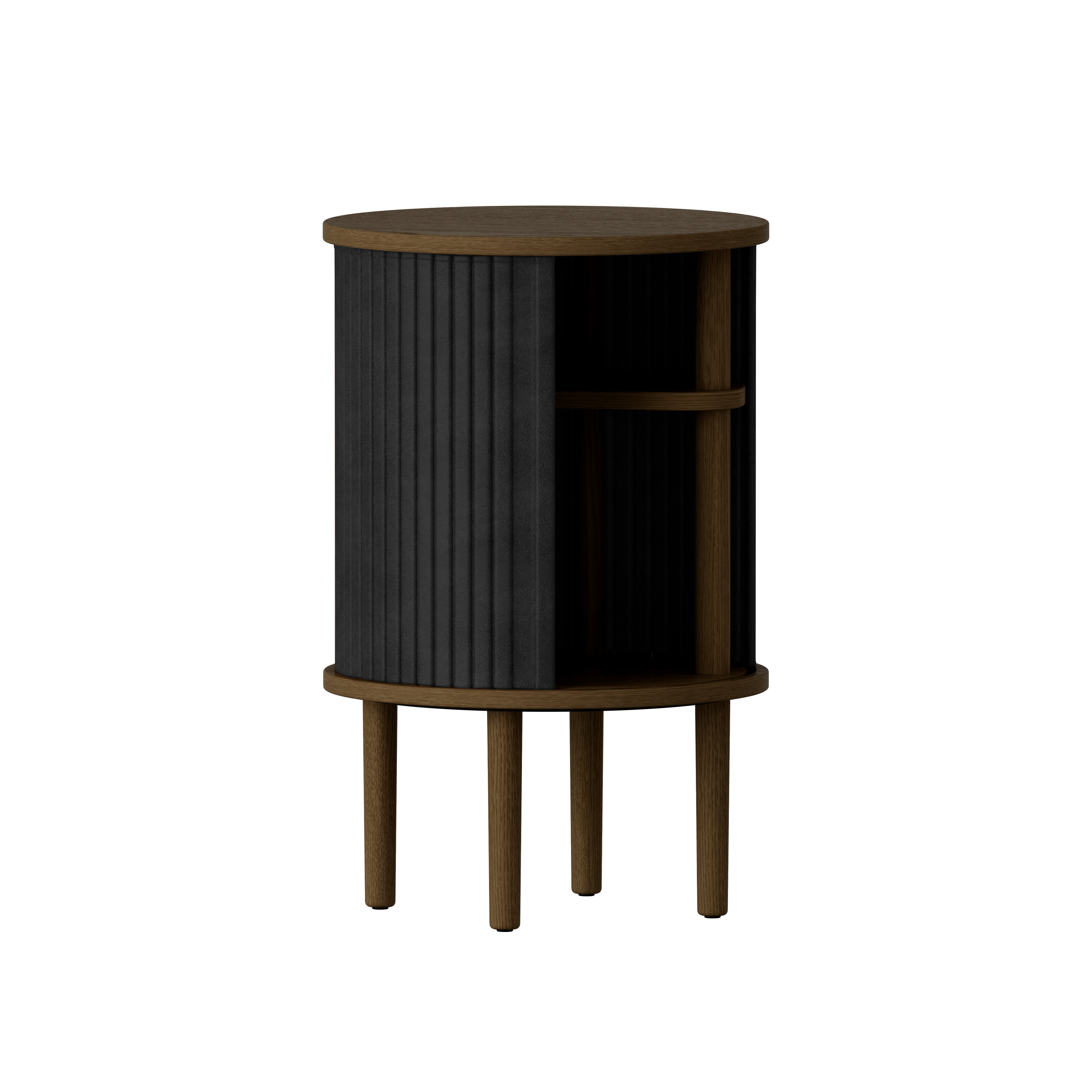 Umage 5803C5603-7 Audacious Side Table in Dark Oak with Charcoal doors