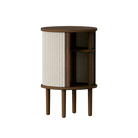 Umage 5803C708-02 Audacious Side Table in Dark Oak with White Sands doors