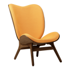 Umage 5872C704-06 A Conversation Piece Lounge Chair Tall in Dark Oak with Tangerine