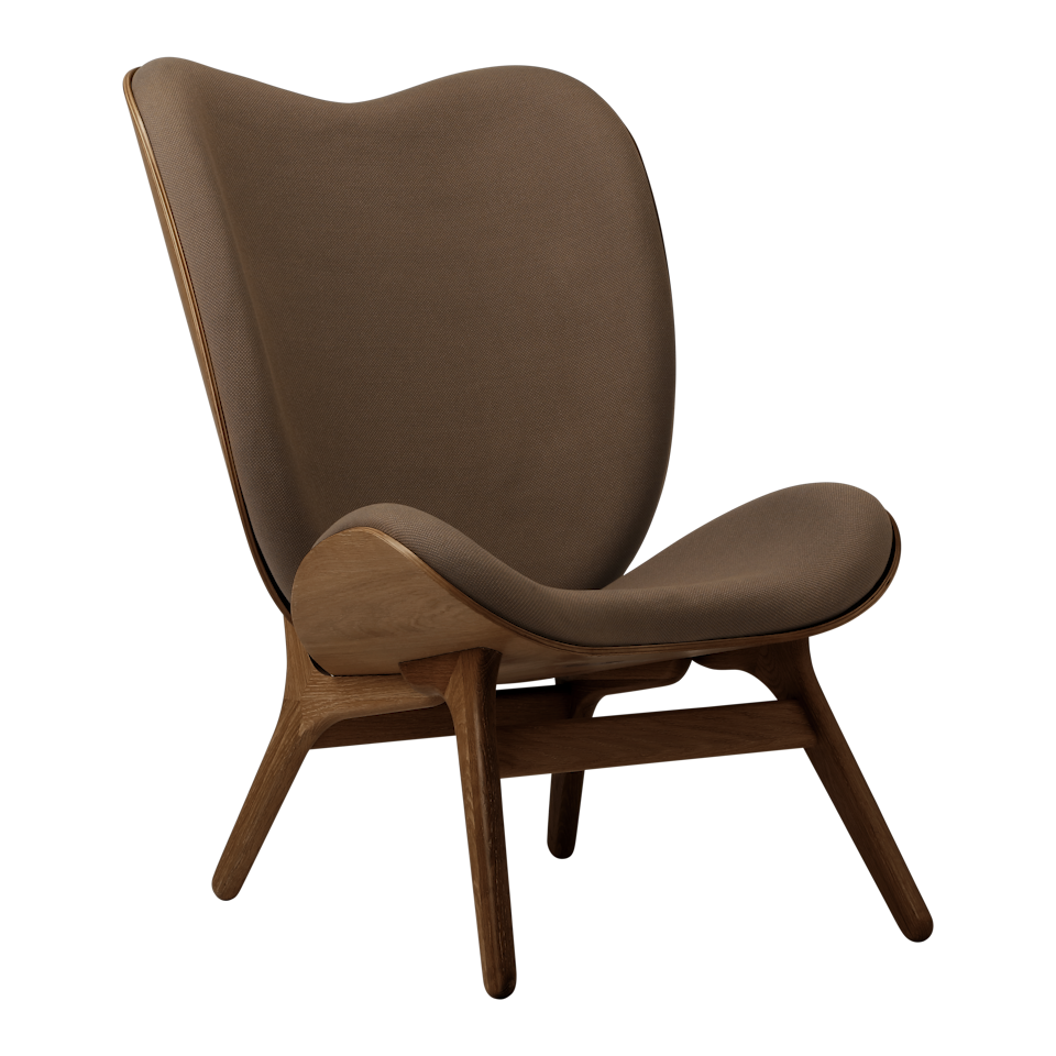 Umage 5872C704-10 A Conversation Piece Lounge Chair Tall in Dark Oak with Mocca