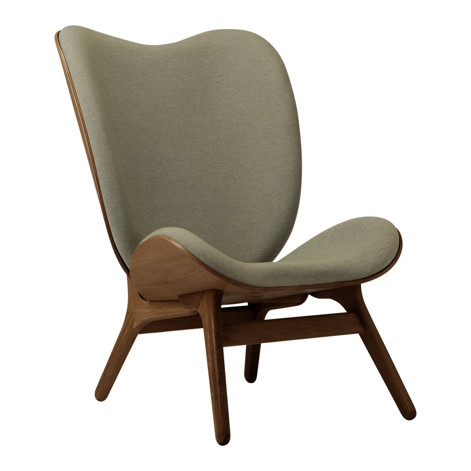 Umage 5872C704-12 A Conversation Piece Lounge Chair Tall in Dark Oak with Morning Meadows