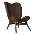 Umage 5872C5577-7 A Conversation Piece Lounge Chair Tall in Dark Oak with Teddy Brown