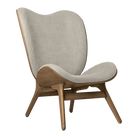 Umage 5872C704-02 A Conversation Piece Lounge Chair Tall in Dark Oak with White Sands