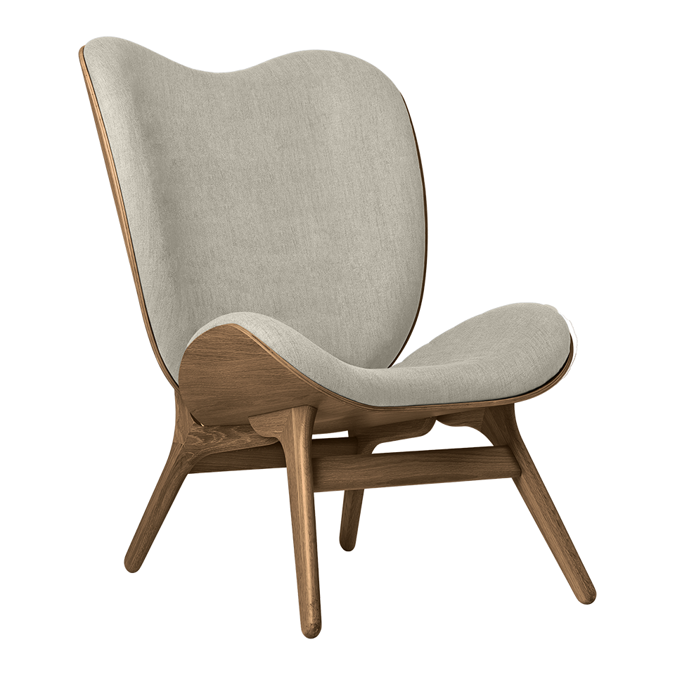 Umage 5872C704-02 A Conversation Piece Lounge Chair Tall in Dark Oak with White Sands