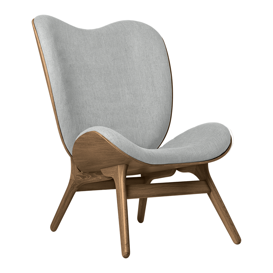 Umage 5872C704-03 A Conversation Piece Lounge Chair Tall in Dark Oak with Sterling