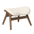 Umage 5873C5573-6 A Conversation Piece Ottoman in Dark Oak with Teddy White