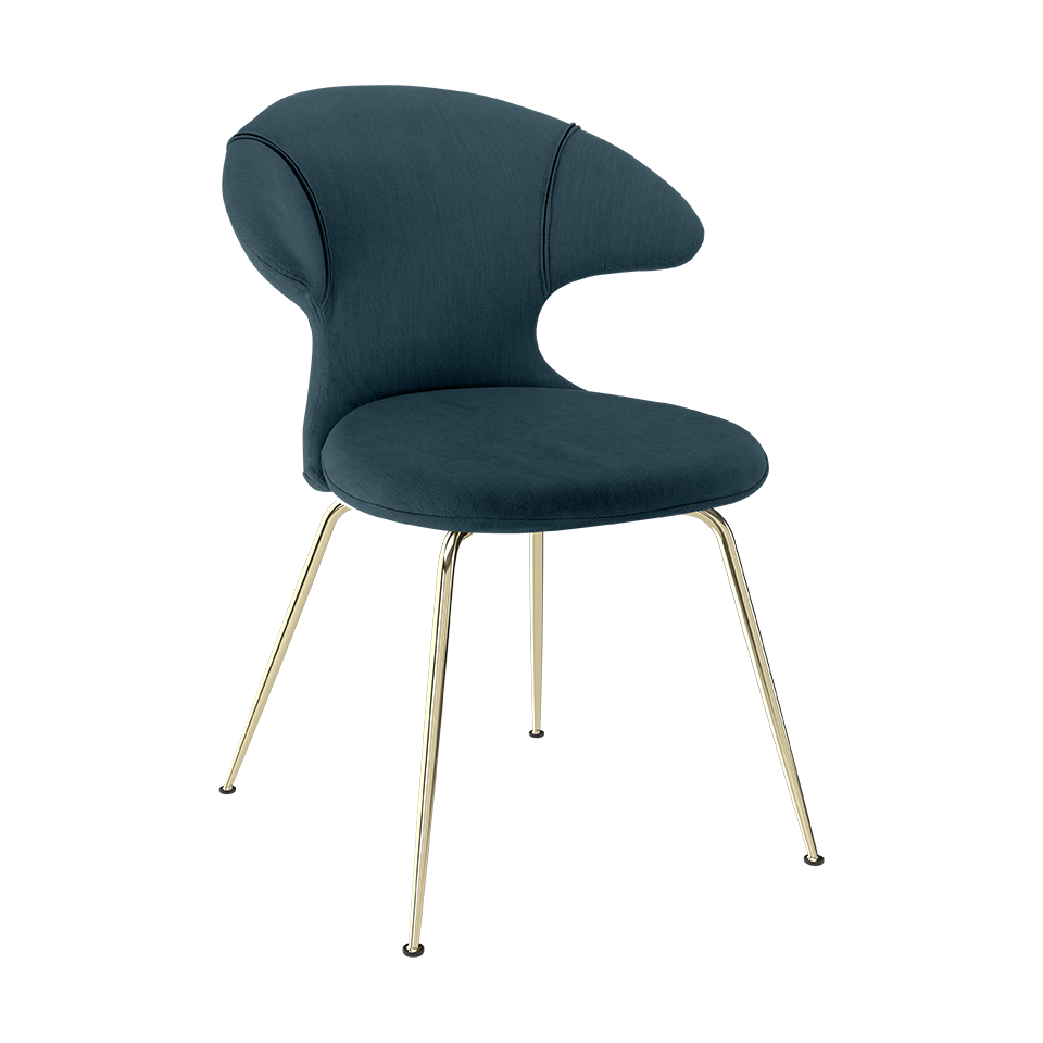 Chaise Time Flies Umage 590-15C5901-1, Horizons, bleu Jet Air / laiton