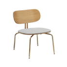 Fauteuil lounge Curious Umage 5917-1C730-03 avec pieds en laiton et coussin en argent massif