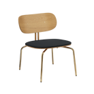 Fauteuil lounge Curious Umage 5917-1C730-04 avec pieds en laiton et coussin Shadow