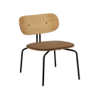 Fauteuil lounge Curious Umage 5917-3C730-01 avec pieds noirs et coussin Sugar Brown